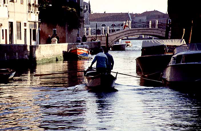 Italy - Venice Photos - Canal and Boat