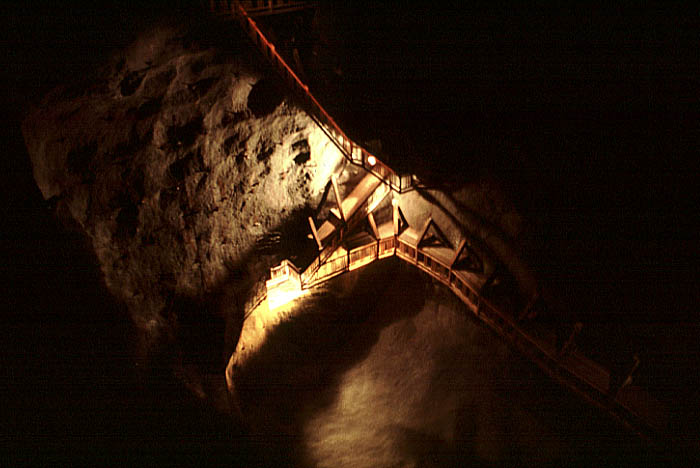 Poland photos - Wieliczka Salt Mine - Staircase - color