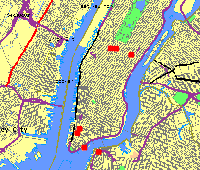 Map of New York City (Manhattan) - Photo locations